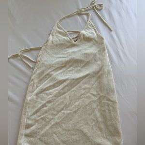 Women’s summer mini dress! Has two strings to tie in the back & around neck!